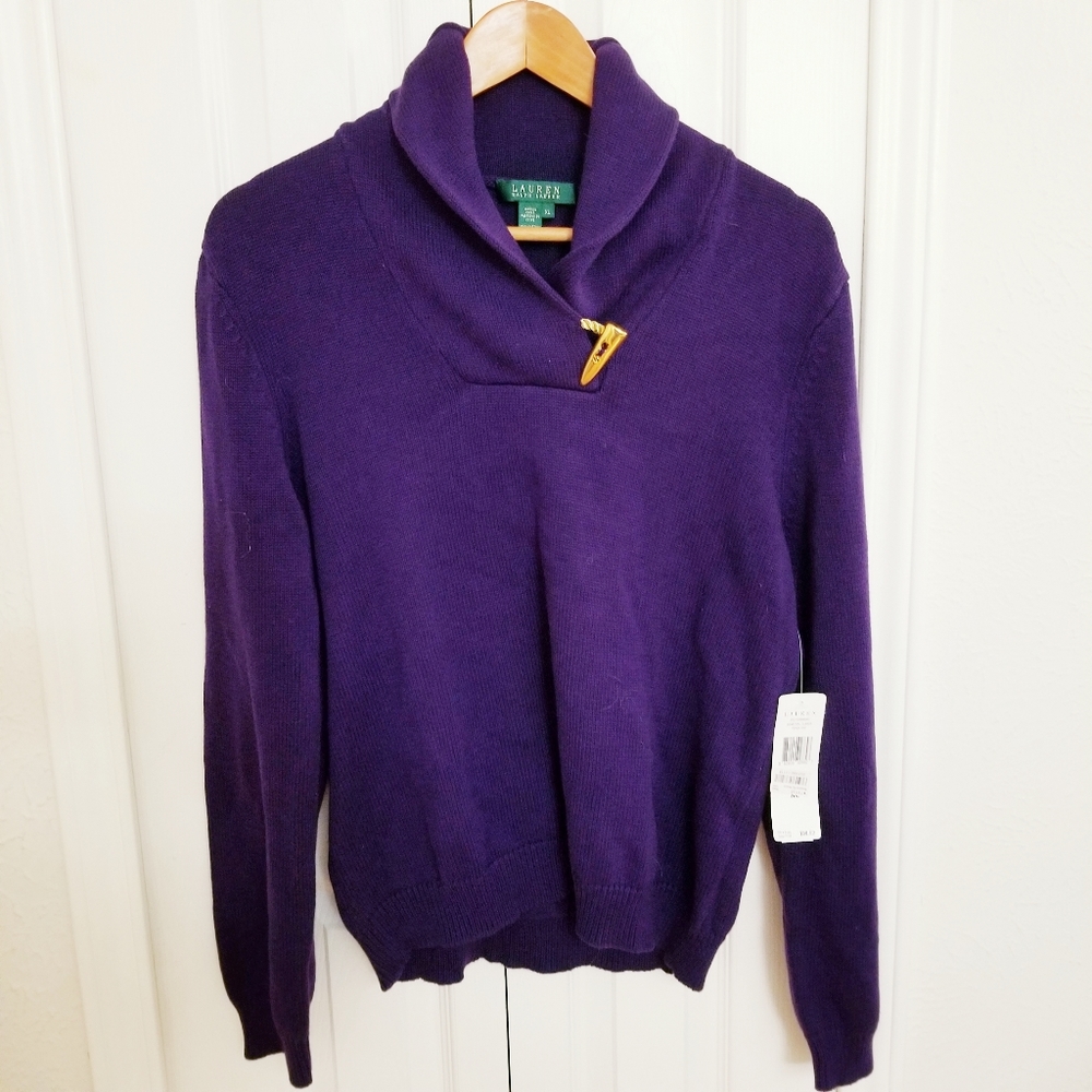 Ralph Lauren Purple Women's Sweater XL NWOT